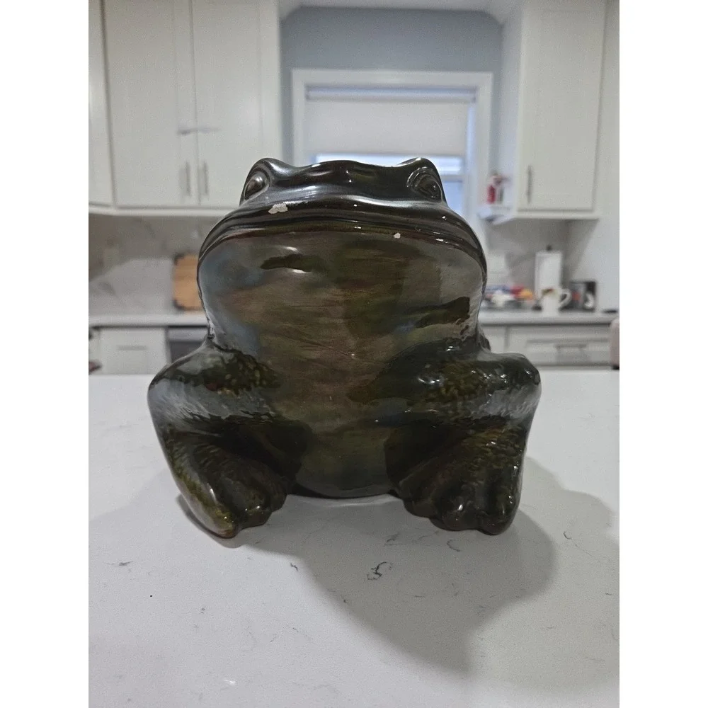 Arnels Jumbo XL Ceramic Frog Garden Frog Toad-Extra Large Vtg, 14